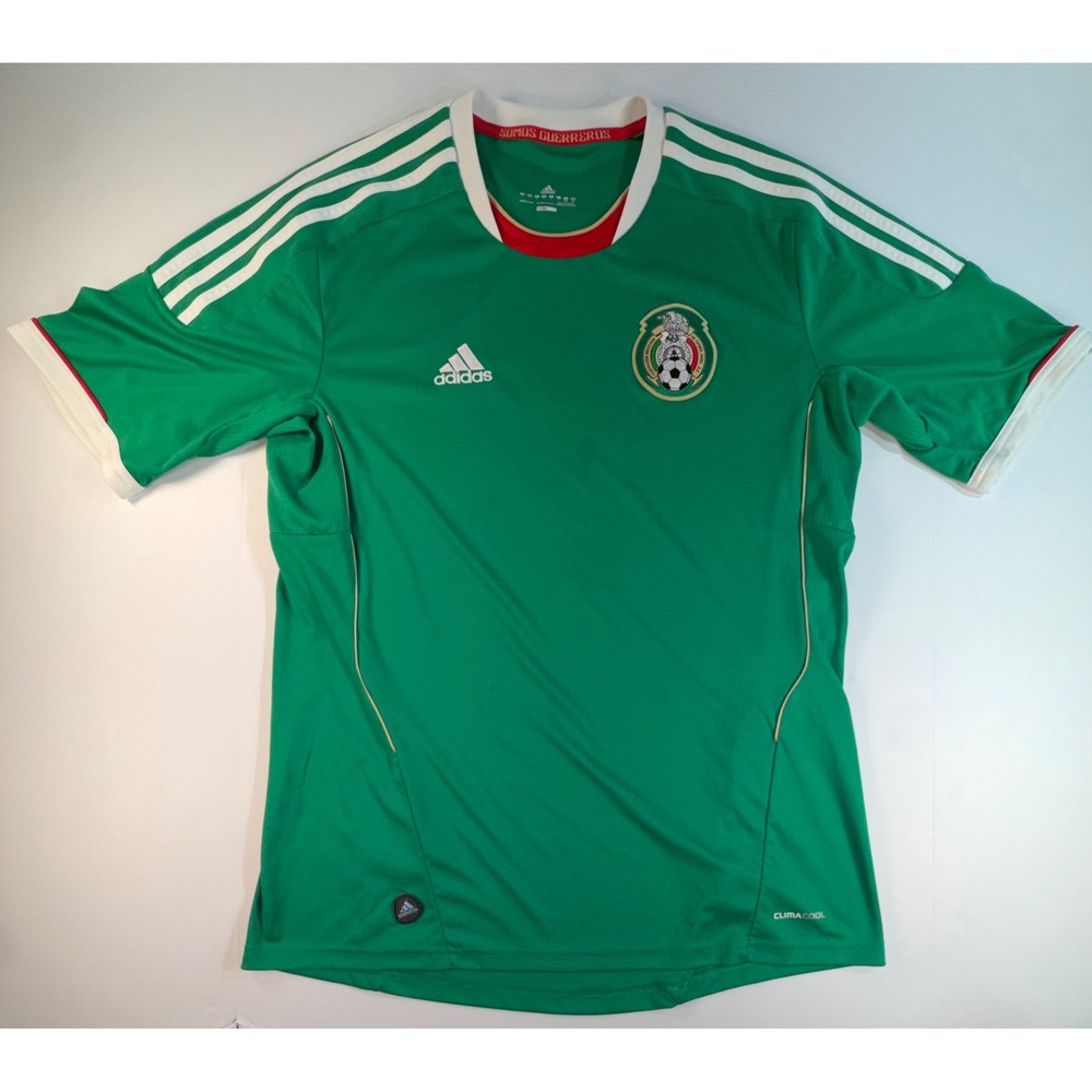 Adidas Mexico National Team Soccer Jersey Green ClimaCool V12653 Mens Large